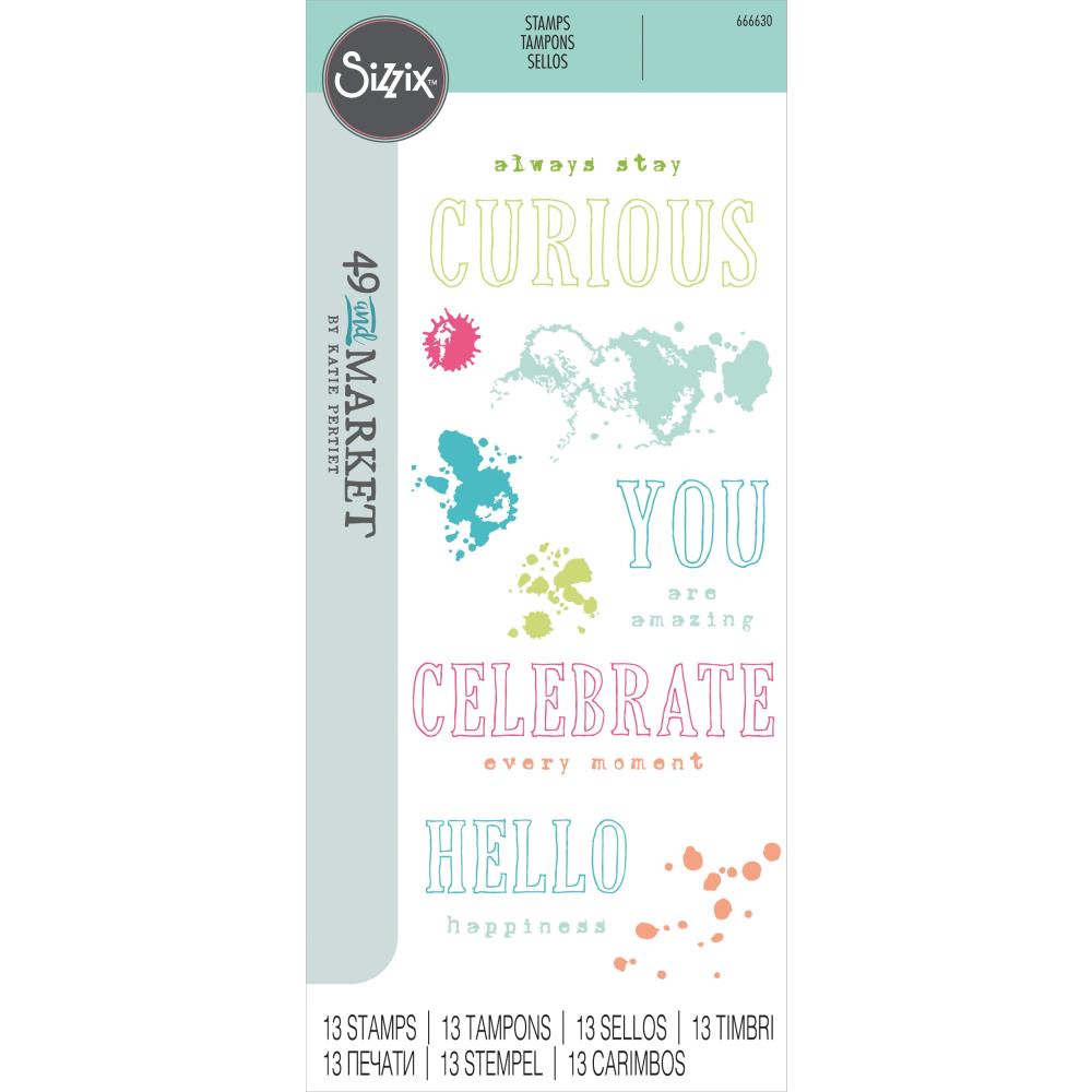 Sizzix Clear Stamp Set - Hello You Sentiments by 49 & Market